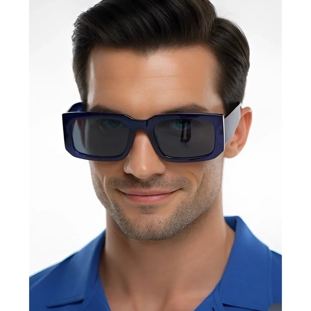 Sunglasses Men Designer Square Black Lens Fashion Shades Classic‎ Retro Lentes